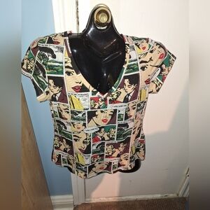 🩷Twik By Simons Pop Art Short Sleeve Tee Size Large